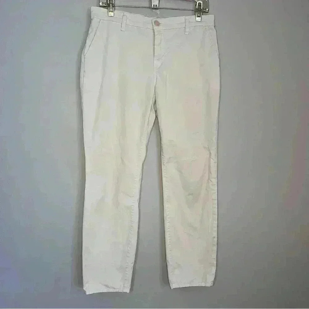 J Brand Women’s Alex Style Relaxed Fit Beige Trousers in excellent condition